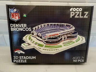 Rare To Find! NFL FOCO 3D PLZL Denver Bronco Mile High Stadium Replica Puzzle • $79.99