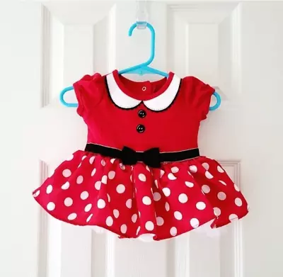 Disney Baby Girls Outfit Dressy Bodysuit Size 3-6 Months Minnie Mouse • $12