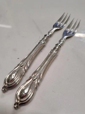 £50 • Buy Antique Starling Silver Pair Of Ornate Cake Forks