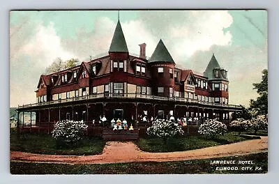 Ellwood City PA-Pennsylvania Lawrence Hotel Antique Vintage Postcard • $8.99