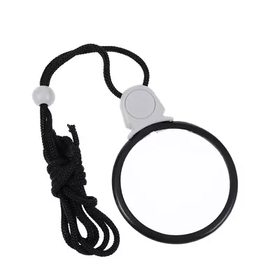Necklace Magnifier Hanging Loupe Monocle Lens Magnifying Glass Chain • $6.19
