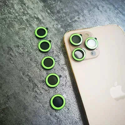 Luminous Camera Lens Glass Protector Metal Ring For IPhone 15 14 13 11 Pro Max • $8.99