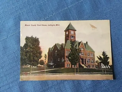 Vintage Postcard: Mason County Courthouse Ludington Michigan No Postmark • $1.99