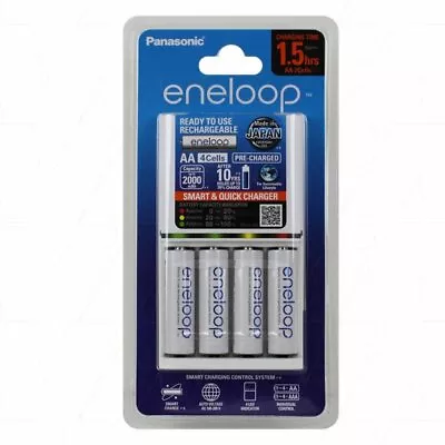 1-4 Cell Smart Quick Battery Charger & 4 X Panasonic Eneloop AA Batteries • $67.99