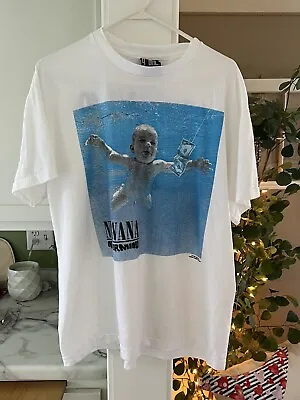 Vintage 1992 Nirvana Nevermind Tour T Shirt Kurt Cobain XL • $200