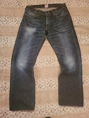£134.95 • Buy Rare PRPS Japan 31 W Denim Jeans P45  P38X Indigo Aged Wash Superb Condition 