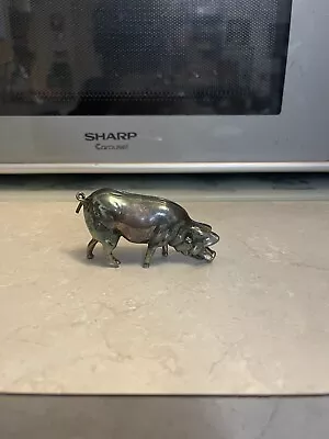 Miniature Pewter Pig Figure Silver Tone • $100