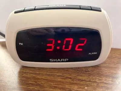 Sharp Alarm Clock Digital Red LED Display Intertek Model SPC085 Mini Travel AC • $9.99