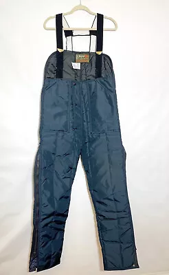 REFRIGIWEAR Mens Insulated Tuff Bibs Snow Suit Style 345 Small Navy Blue EUC • $125