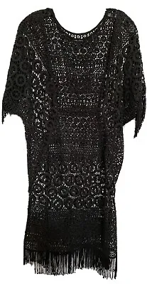 Karen Millen Embroidered Lace Beachwear Black Dress XS/S • $97.95