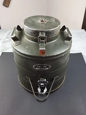 Vintage Military Super Chef MIL 3 Gallon Series 384 Green Water Can- Rare  • $125