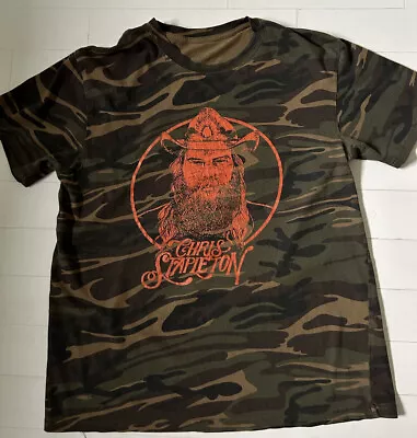 £13.86 • Buy Chris Stapleton Cotton Camo Short Sleeve Top, Sz Medium Brown Green Orange
