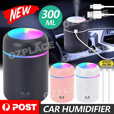 $12.95 • Buy Car Air Purifier USB Diffuser Aroma Oil Humidifier Mist Led Night Light Home MEL