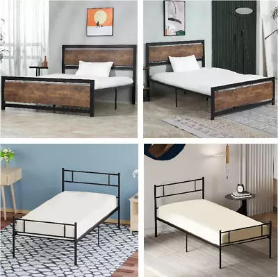 Single Double Size Bed Frame Bedstead Base Headboard Footboard Under Storage • £61.99