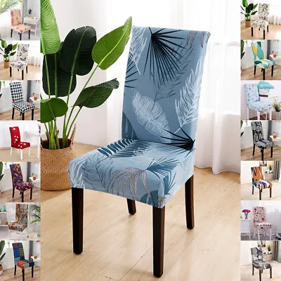 $61.69 • Buy Universal Dining Chair Covers Removable Slipcovers Elastic Wedding Banquet Decor