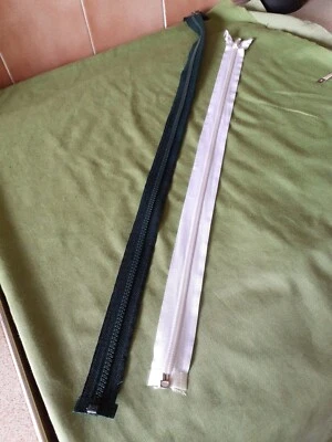 £2 • Buy Zip. Open Ended Plastic. Heavy Duty. Green. 27  & White 21 . New