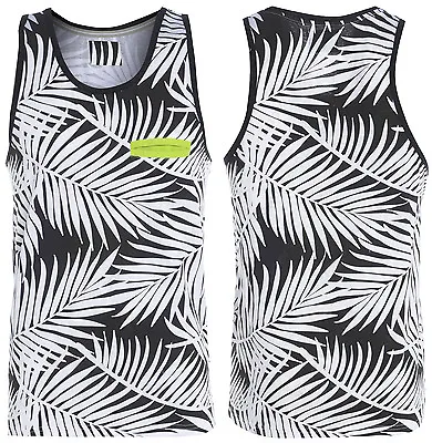 £3.95 • Buy New Mens Palm VEST Muscle Leaf Vest Summer Holiday Beach Size S M L XL T Shirt