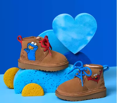 Toddlers UGG X Sesame Friends Neumel II Style#1147232T Size 11 Color Chestnut • $100