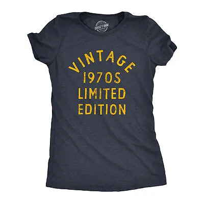 Womens Vintage 1970s Limited Edition T Shirt Funny Cool 1970 Theme Classic Tee • $13.10