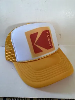 Vintage Kodak Film Hat Cameraman 1980s Trucker Hat Adjustable Snapback Gold • $18.99
