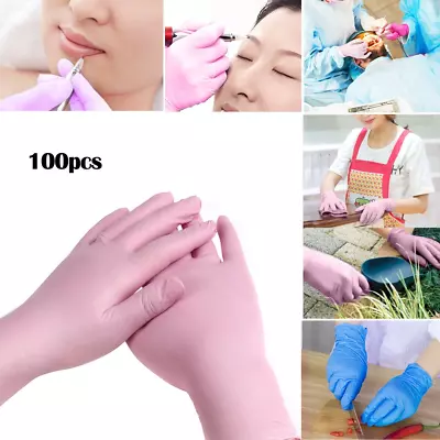 100Pcs Comfortable Mechanic Nitrile Gloves Household Work Cleaning Universal • $28.98