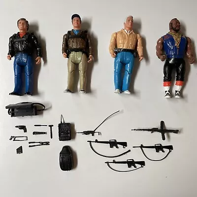 Vintage A-Team Figures Lot 1983 Face Murdoch Hannibal Mr. T As B.A. W/Access • $84.99