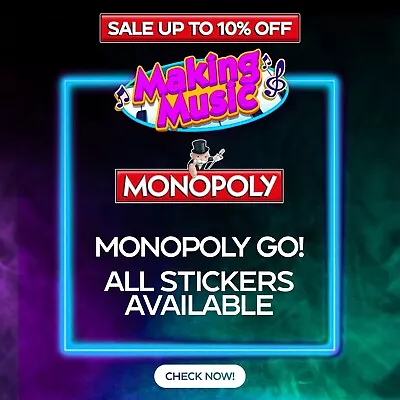 Monopoly Go 5 STAR ⭐️⭐️⭐️⭐️ ⭐️ & 4 STAR⭐️⭐️⭐️⭐️ Stickers COMPLETE CARD ALBUM • $3.49