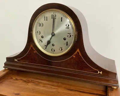 Antique Large Imposing Inlaid Napoleon Chiming Mantel Clock  • £125