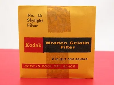 $7.99 • Buy Kodak WRATTEN 1A SKYLIGHT  FILTER GEL 2X2 