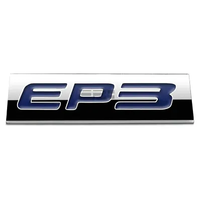Bumper Sticker Metal Emblem Decal Trim Badge 3d Polished Blue Lettering Ep3 • $6.28