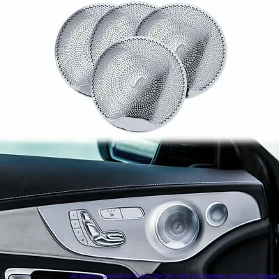 Door Audio Speaker Sound Cover Chrome Trim For Mercedes Benz C300 C250 GLC Class • $22.99