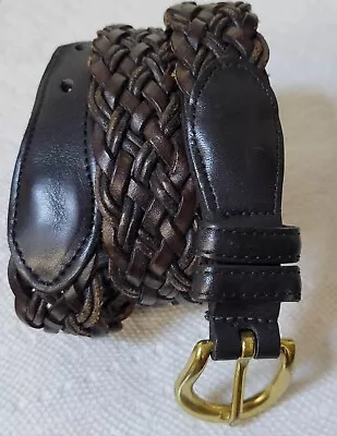 Coach Black Braided Leather Belt Size 28 • $37