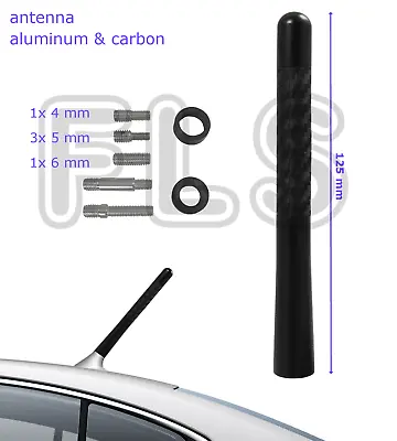 £3.89 • Buy Universal Black Carbon Bee Sting Short Stubby Car Mast Aerial Antenna Arial Pgt2