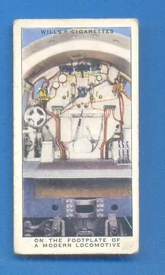 RAILWAY EQUIPMENT.No.1.ON THE FOOTPLATE.WILLS CIGARETTE CARD 1938 • £1.50