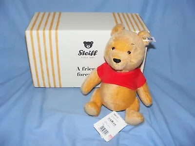 Steiff Winnie The Pooh Brand New In Stock 356117 Blond Mohair 26cm With Gift Box • $249.83