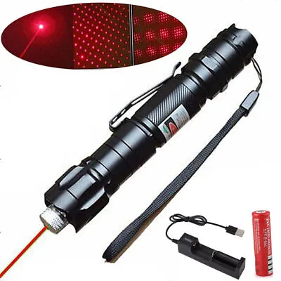 5000m Laser Pointer Pen Strong Visible Beam Lazer Rechargeable Torch Office Pet • $18.61