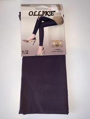 £4.99 • Buy 1 Pair Of 150 Denier Footless Opaque Tights S/M Black Grey Beige Brown Burgundy