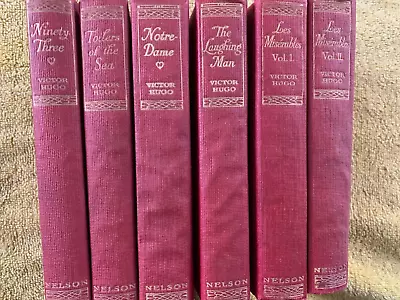 Victor Hugo 6 Book Set Thomas Nelson Very Old Les Miserable Notre Dame And More • $77.77