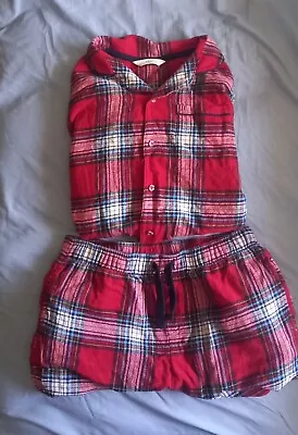 £0.99 • Buy Marks & Spencer Size 11 To 12 Years Red Tartan Christmas Brushed Cotton Pyjamas