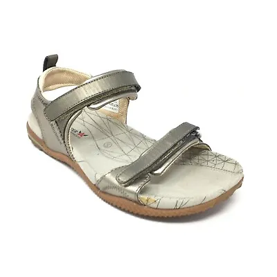 Allrounder By Mephisto Sandals Shoes Womens Size 36 EU 6 US Gold Leather Strappy • $42.81