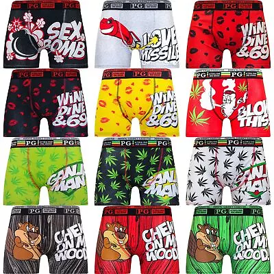 £7.99 • Buy New Mens Rude Boxer Shorts PG By Crosshatch Novelty Xmas Gift Underwear