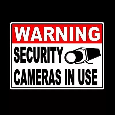 Warning Security Cameras In Use Video Surveillance Sign Metal Sign 5  X 7  MS001 • $11.66