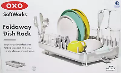 NEW OXO SoftWorks Foldaway Dish Rack Dishes Drying Kitchen Fun Housewarming Gift • $74.95