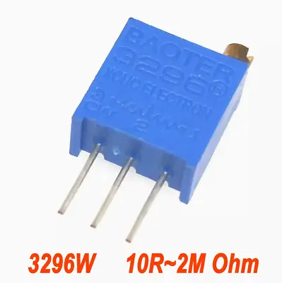 3296W Multiturn Variable Potentiometer Resistors Preset Trimmer Pot 10R - 2M Ohm • £1.78