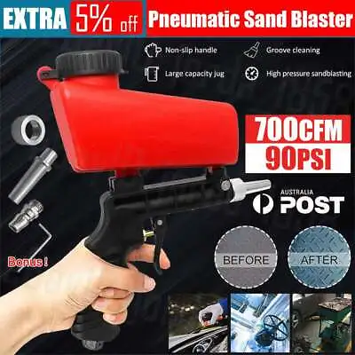 1/4  90PSI Sand Blaster Gun Soda Spray Tool Air Compressor Pneumatic Handheld AU • $17.99