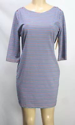 Esley Women's Dress Stretch Stripes Elbow Sleeve Multicolor Size L • $25