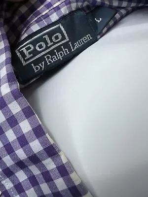 Ralph Lauren Mens Shirt Size Large Slim Fit Checkered Multicoloured • £15