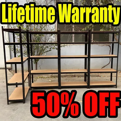 Adjustable 5 Levels Shelves Heavy Duty Rack Garage Steel Metal Storage 5 Shelf  • $38.42