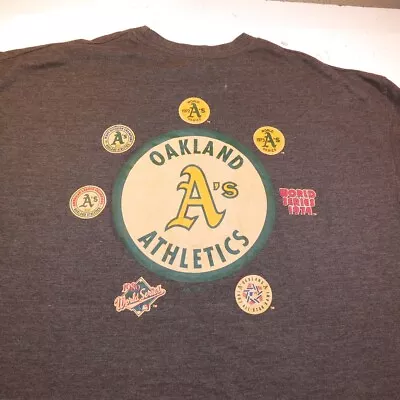 MAJESTIC OAKLAND ATHLETICS A's MLB BASEBALL TEE T SHIRT Mens 3XLT 3XL TALL Gray  • $12.50