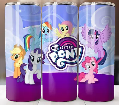 My Little Pony Tumbler 20oz Insulated Stainless Steel Travel Mug Cup Straw Lid • $19.95